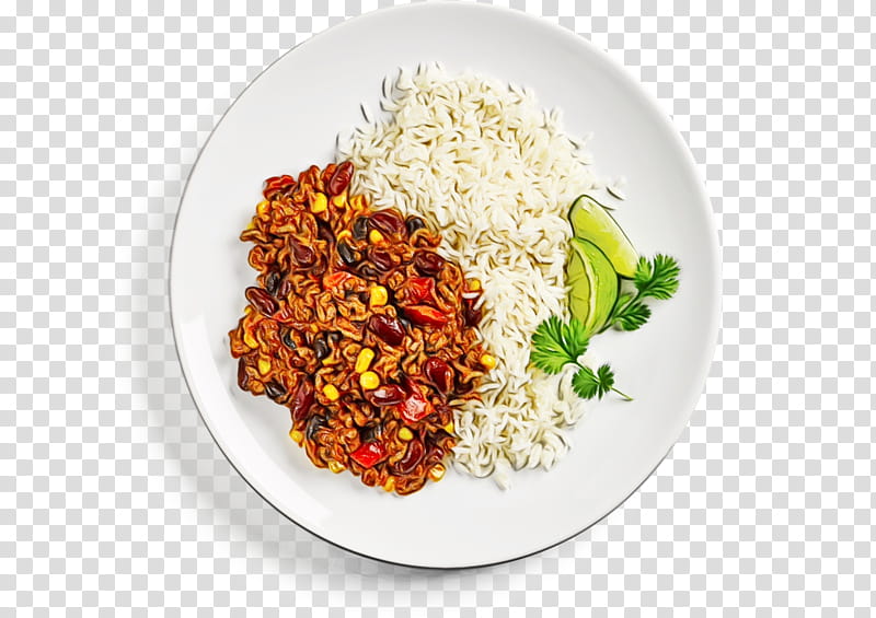 picadillo vegetarian cuisine white rice basmati dish, Watercolor, Paint, Wet Ink, Superfood, Spice, Commodity, Vegetarianism transparent background PNG clipart
