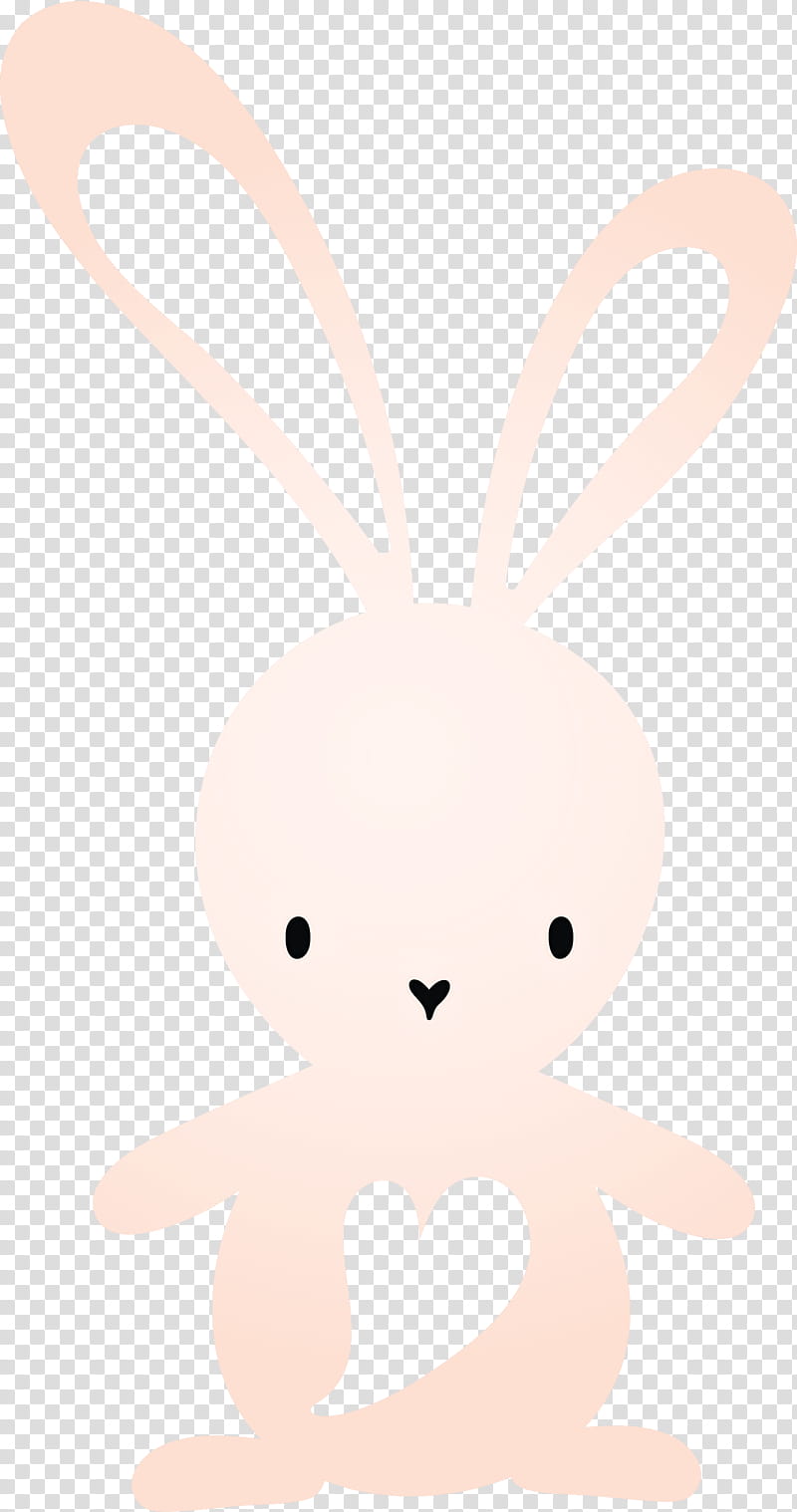 Cute Easter Bunny Easter Day, Rabbit, Pink, Cartoon, Rabbits And Hares, Ear, Whiskers transparent background PNG clipart