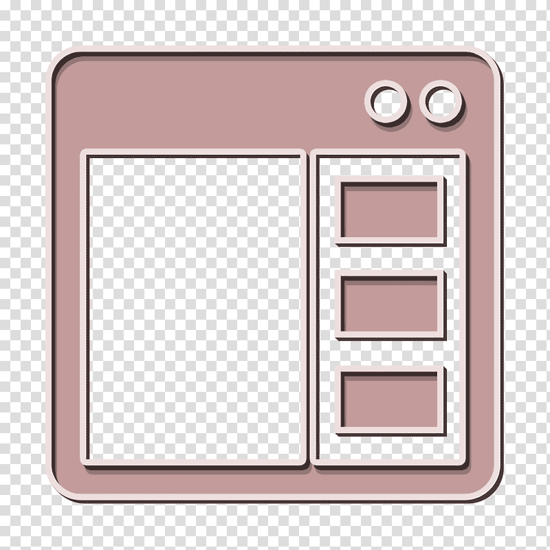 Basic Application icon Window with side bar selection icon interface icon, Site Icon, Line, Frame, Meter, Number, Geometry transparent background PNG clipart