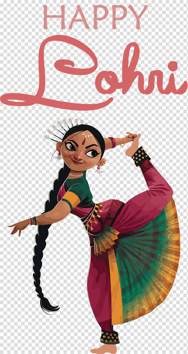 Happy Lohri, Cartoon, Performing Arts, Holiday, Folk Dance, Costume Design, April Fools Day transparent background PNG clipart