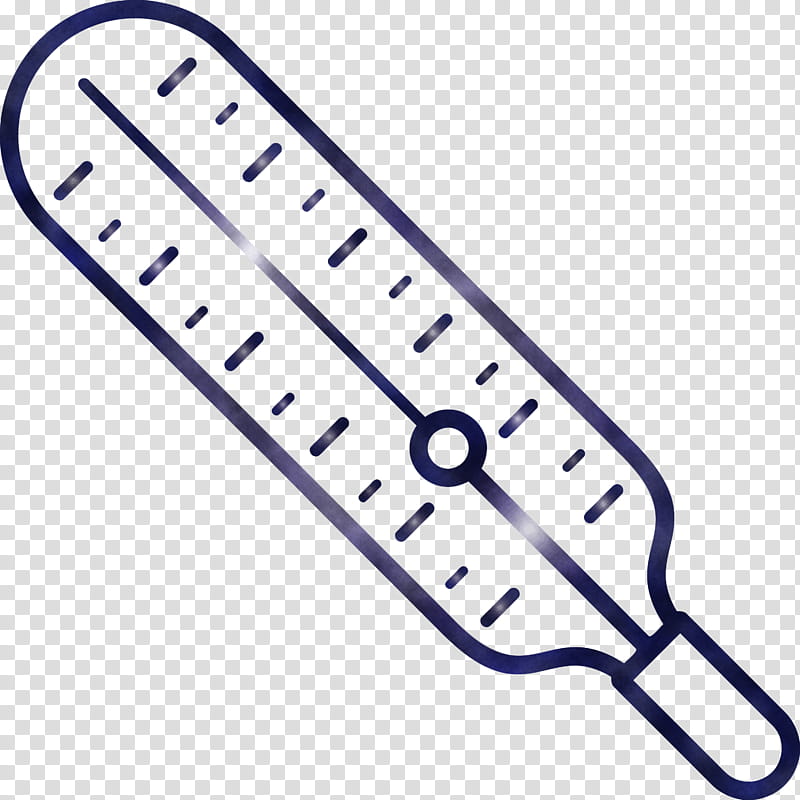 thermometer fever COVID, Line transparent background PNG clipart