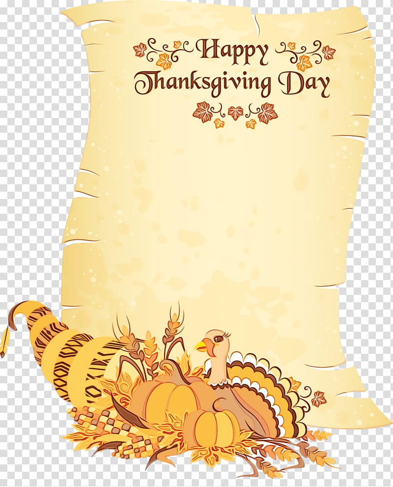 Thanksgiving, Autumn, Harvest, Watercolor, Paint, Wet Ink, Cornucopia, Poster transparent background PNG clipart