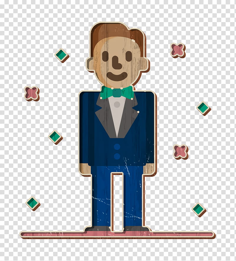 Wedding icon Groom icon Man icon, Cartoon, Character, Profession, Behavior, Human, Character Created By transparent background PNG clipart