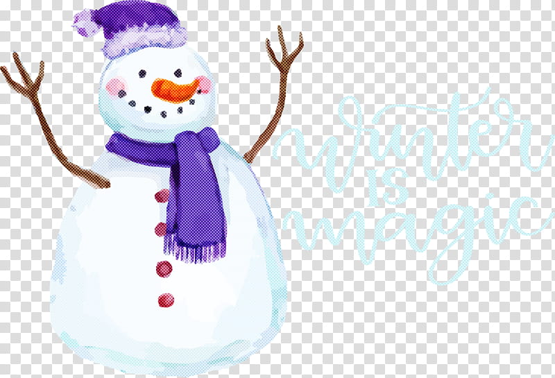 Winter Is Magic Hello Winter Winter, Winter
, Snowman, Watercolor Painting, Christmas Day, Santa Claus, Hat, Drawing transparent background PNG clipart