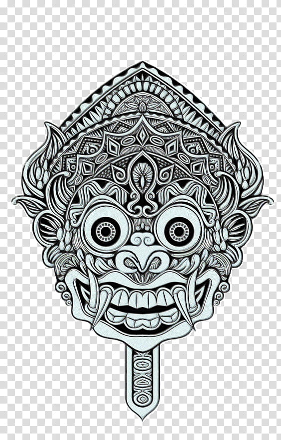 barong rangda drawing balinese people balinese art, Watercolor, Paint, Wet Ink, Barong Bali, Painting, Artist transparent background PNG clipart