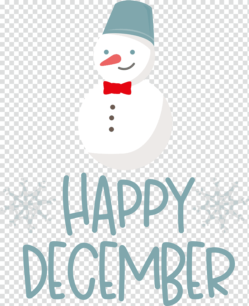 Happy December December, Christmas Tree, Christmas Day, Snowman, Christmas Ornament M, Character, Meter transparent background PNG clipart