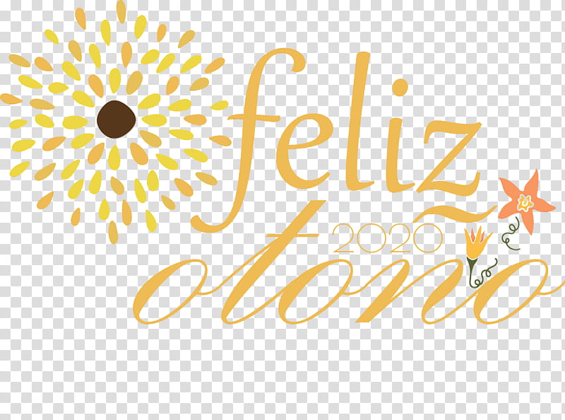 logo font yellow petal line, Feliz Otoño, Happy Fall, Happy Autumn, Watercolor, Paint, Wet Ink, Point transparent background PNG clipart