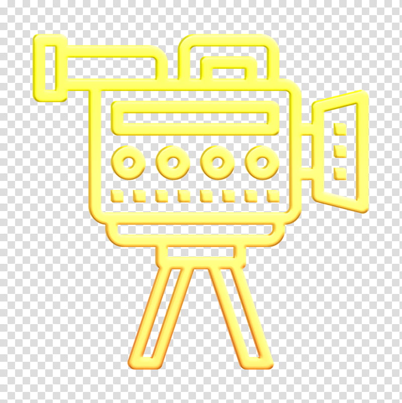 Music and multimedia icon graphy icon Camcorder icon, Icon, Text, Yellow, Logo, Signage transparent background PNG clipart