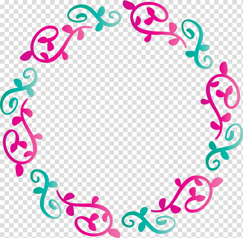 Spring frame flower frame floral frame, Leaf Frame, Pink, Text, Magenta, Sticker, Circle transparent background PNG clipart