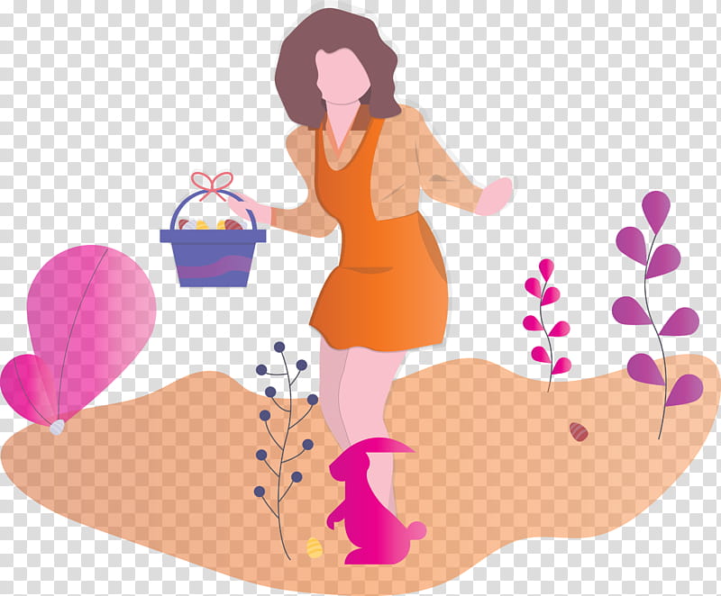 Easter egg hunt, Cartoon, Love, Gesture transparent background PNG clipart