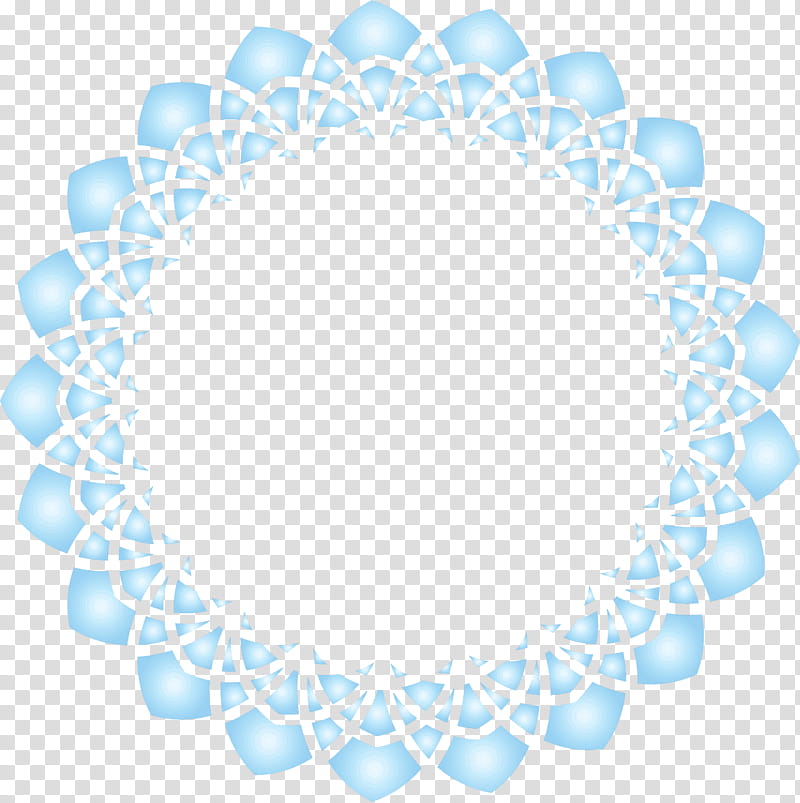 Circle Frame, Aqua, Turquoise, Doily transparent background PNG clipart