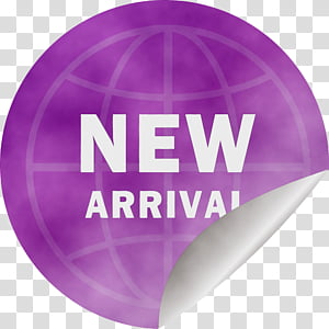 text purple font meter promotion, New Arrival Tag, New Arrival Label, Watercolor, Paint, Wet Ink, Violet, Text Messaging transparent background PNG clipart thumbnail