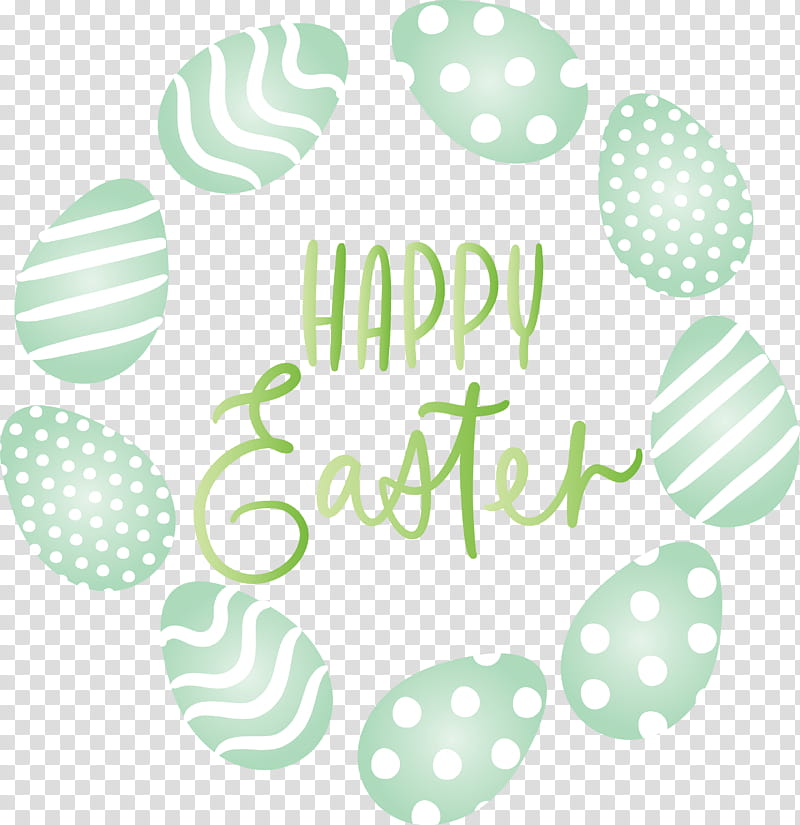 Easter Day Happy Easter Day, Green, Turquoise, Text, Polka Dot, Circle transparent background PNG clipart