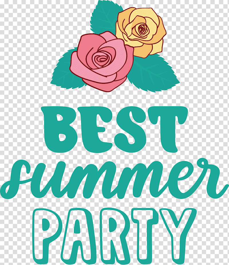 Best Summer Party Summer, Summer
, Cut Flowers, Logo, Meter, Teal, Happiness transparent background PNG clipart