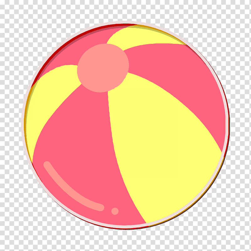 Ball icon Tropical icon Beach ball icon, Circle, Symbol, Chemical Symbol, Yellow, Science, Mathematics transparent background PNG clipart