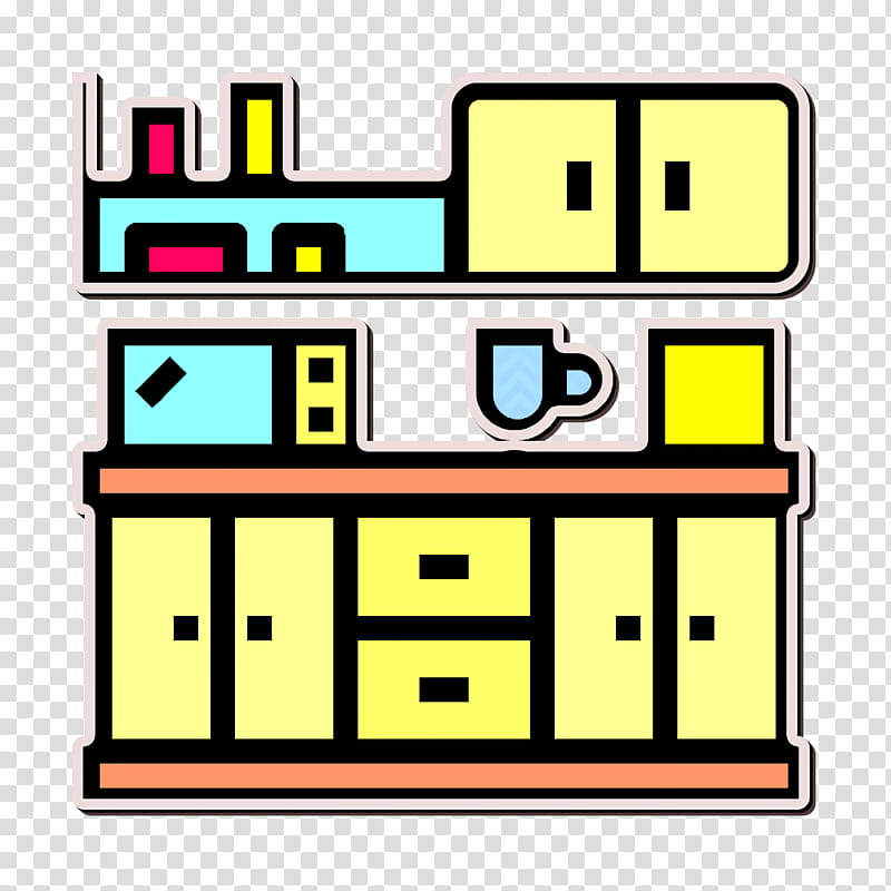 Home Equipment icon Kitchen icon, Line, Rectangle, Square transparent background PNG clipart