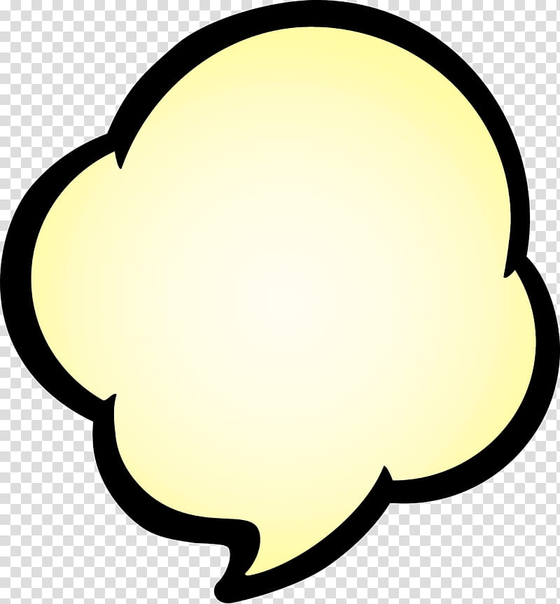 thought bubble Speech balloon, Yellow transparent background PNG clipart
