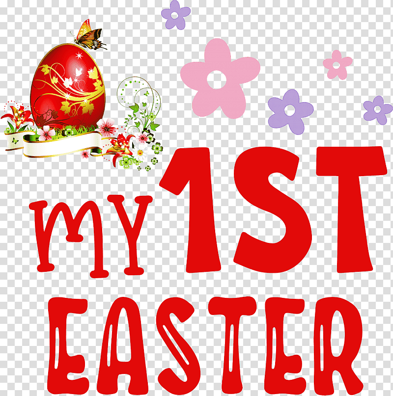 Happy Easter Day My 1st Easter, Christmas Decoration, Christmas Day, Line, Meter, Party, Flower transparent background PNG clipart