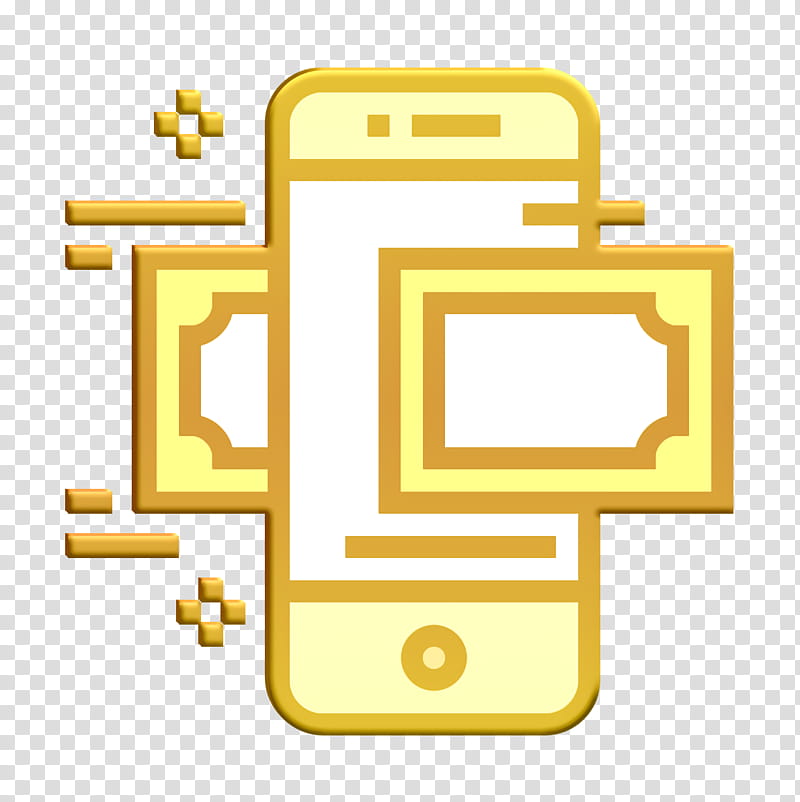 Money transfer icon Bitcoin icon Transfer icon, Yellow, Text, Line, Symbol, Square transparent background PNG clipart