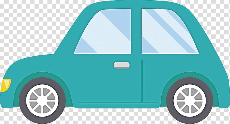City car, Cartoon Car, Vehicle, Turquoise, Vehicle Door, Transport, Teal, Aqua transparent background PNG clipart
