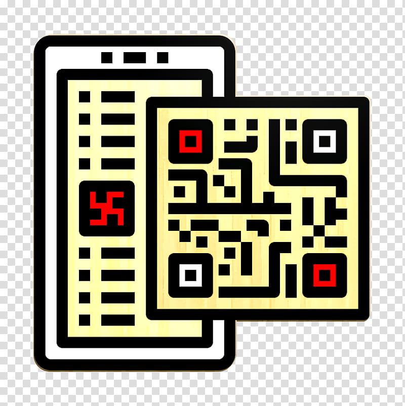 Mobile Interface icon Qr code icon Ui icon, Text, Line, Rectangle transparent background PNG clipart