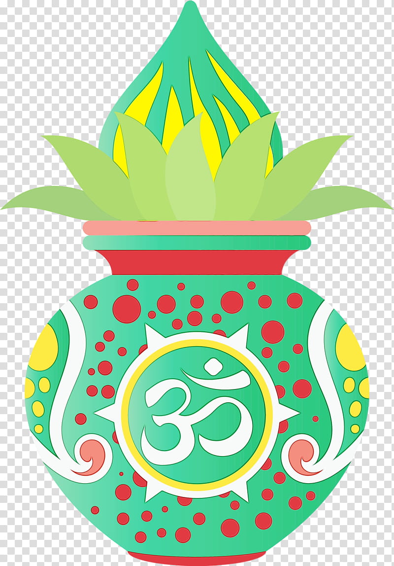 sheetla ashtami shitala incarnation mukti green, Kalash, Watercolor, Paint, Wet Ink, Area, Circle, Fruit transparent background PNG clipart