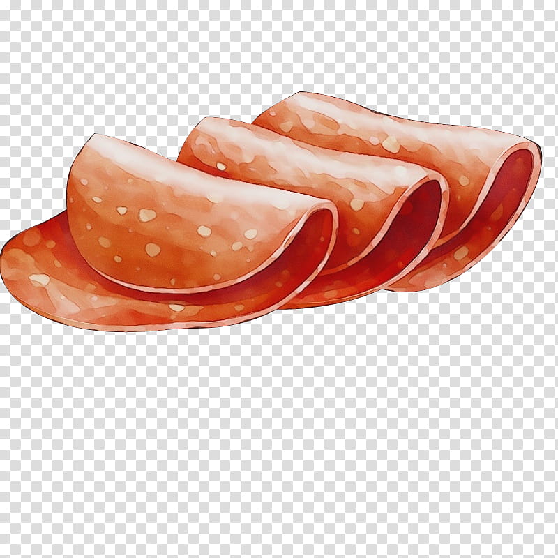 salami mortadella sausage ham cervelat, Watercolor, Paint, Wet Ink, Fuet, Bologna Sausage, Knackwurst, Mettwurst transparent background PNG clipart