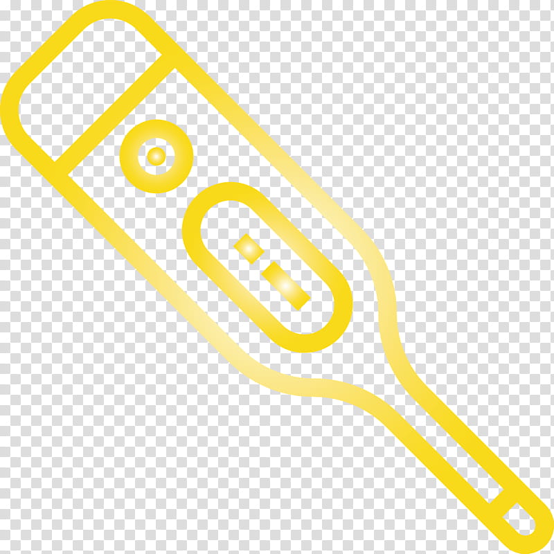 thermometer fever COVID, Yellow transparent background PNG clipart