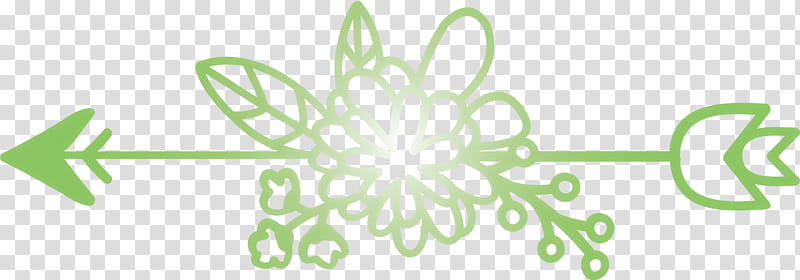 boho arrow flower arrow, Green, White, Leaf, Plant, Visual Arts, Line Art transparent background PNG clipart