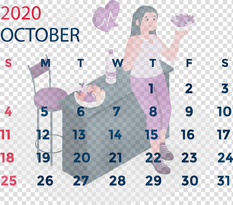 public relations organization meter purple joint, October 2020 Calendar, October 2020 Printable Calendar, Watercolor, Paint, Wet Ink, Line, Area transparent background PNG clipart