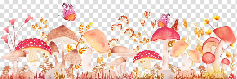 watercolor painting fungus mushroom video clip transparent background PNG clipart