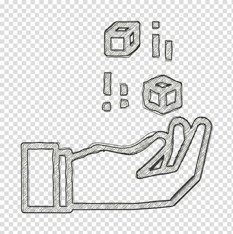 Dice icon Gaming Gambling icon, Gaming Gambling Icon, Line Art, Hand, Finger, Gesture, Diagram transparent background PNG clipart