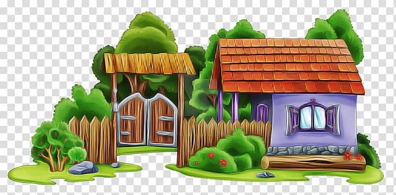 house public space human settlement hut cottage, Toy, Playset, Landscape, Building, Roof, Home, Shed transparent background PNG clipart