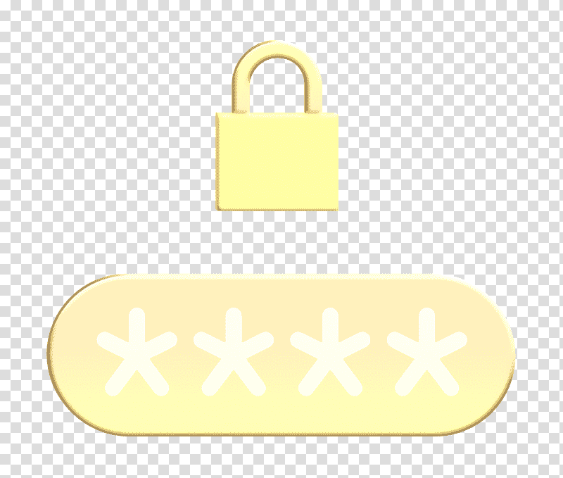 Security icon Password icon Pin code icon, Logo, Yellow, Meter transparent background PNG clipart