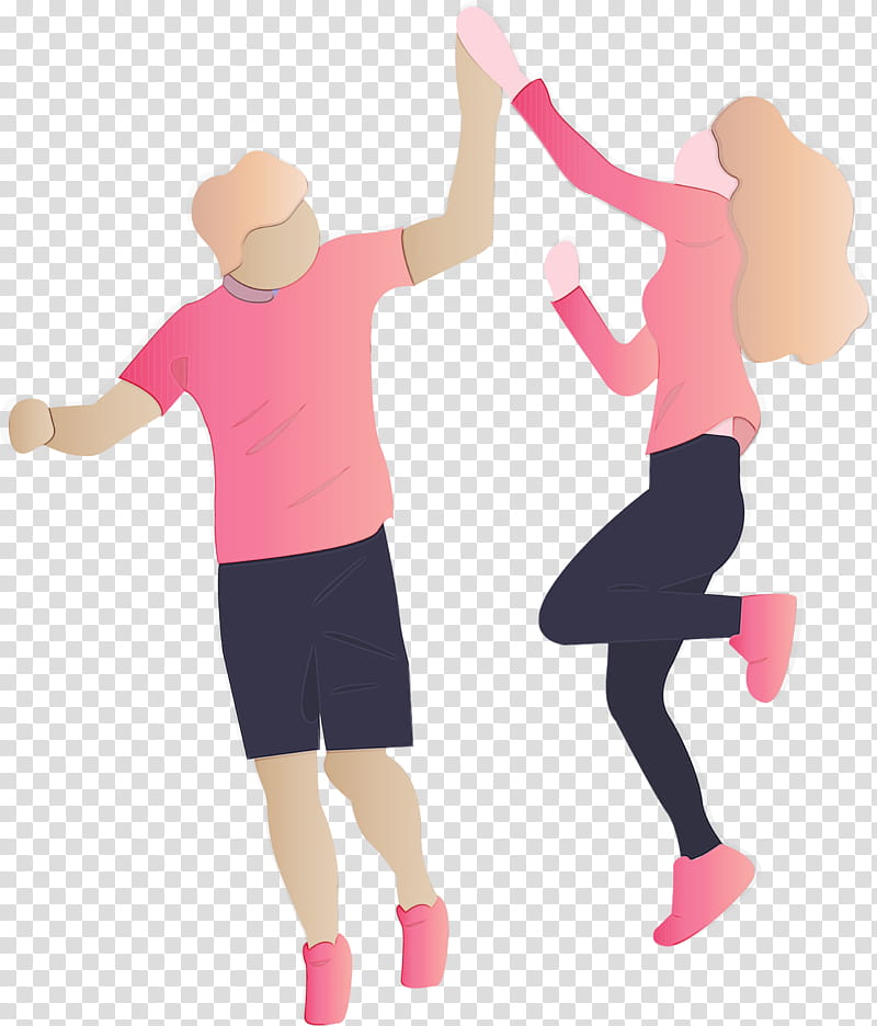 pink arm standing joint leg, Watercolor, Paint, Wet Ink, Human Body, Muscle, Physical Fitness, Dance transparent background PNG clipart