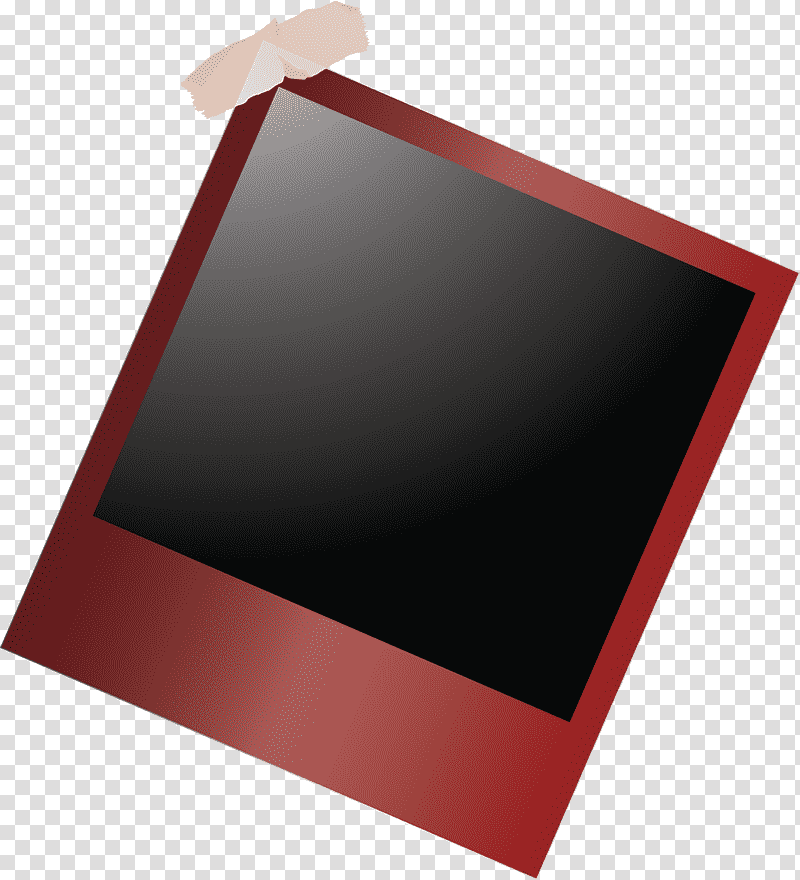 Polaroid Frame, Rectangle, Laptop Part, Frame, Red, Mathematics, Geometry transparent background PNG clipart