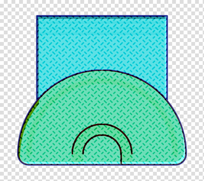 Napkin holder icon Restaurant icon, Aqua, Green, Teal, Turquoise, Circle, Line transparent background PNG clipart