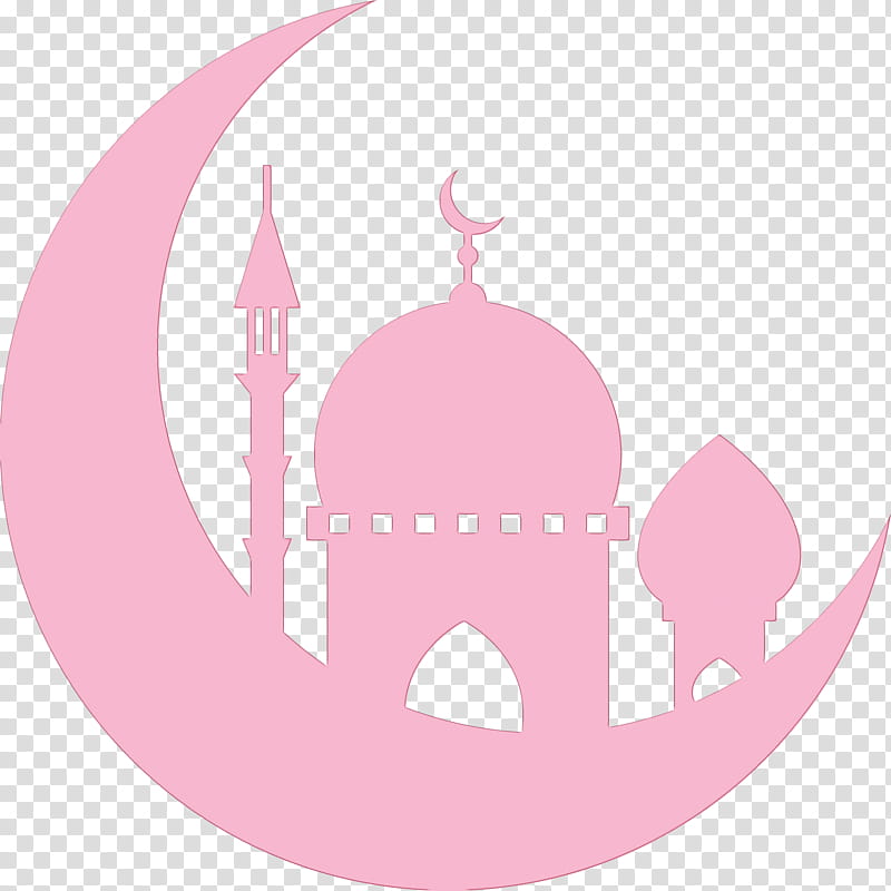 Mosque, Watercolor, Paint, Wet Ink, Pink, Magenta, Logo, Circle transparent background PNG clipart