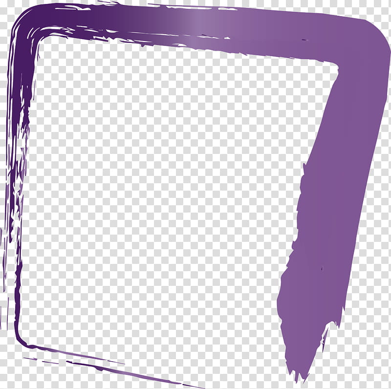 purple violet rectangle, BRUSH FRAME, Watercolor Frame transparent background PNG clipart