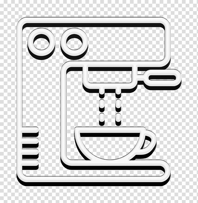 Coffee Shop icon Coffee machine icon, Meter, Line, Cartoon, Geometry, Mathematics transparent background PNG clipart