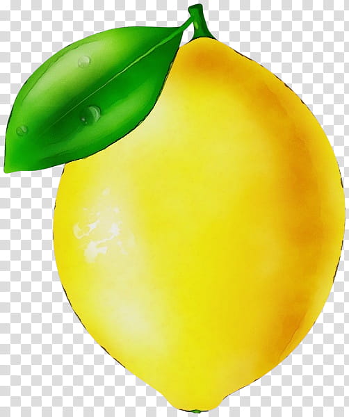lemon yellow citron carambola balloon, Watercolor, Paint, Wet Ink, Apple transparent background PNG clipart