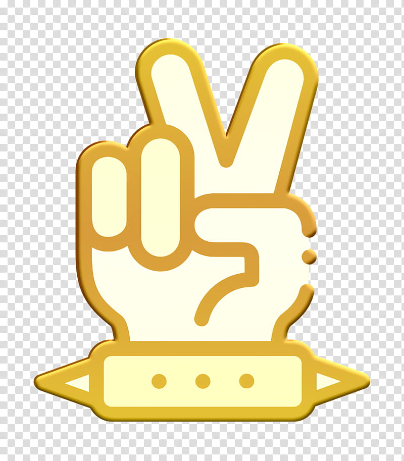 Rock and Roll icon Bracelet icon Peace icon, Logo, Yellow, Meter, Computer transparent background PNG clipart