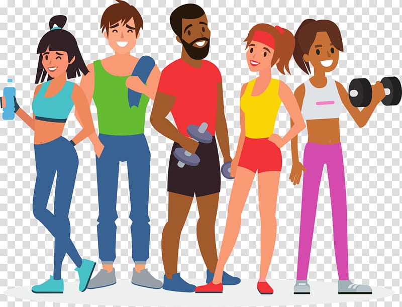 Group Of People, Physical Fitness, Fitness Centre, Exercise, Personal  Trainer, Weight TRAINING, Cartoon, Exercise Equipment transparent  background PNG clipart