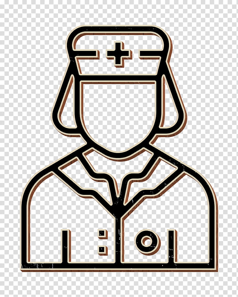 Jobs and Occupations icon Nurse icon Professions and jobs icon, Coloring Book transparent background PNG clipart