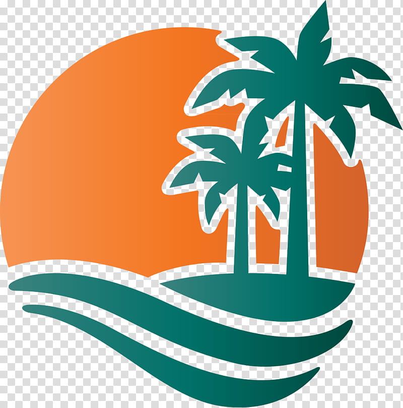 Palm tree beach tropical, Silhouette, Cricut, Nuloom, Logo transparent background PNG clipart