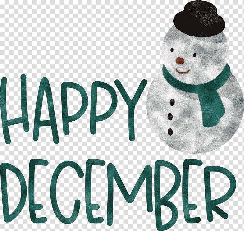 Happy December December, Snowman, Christmas Ornament M, Christmas Day, Meter transparent background PNG clipart