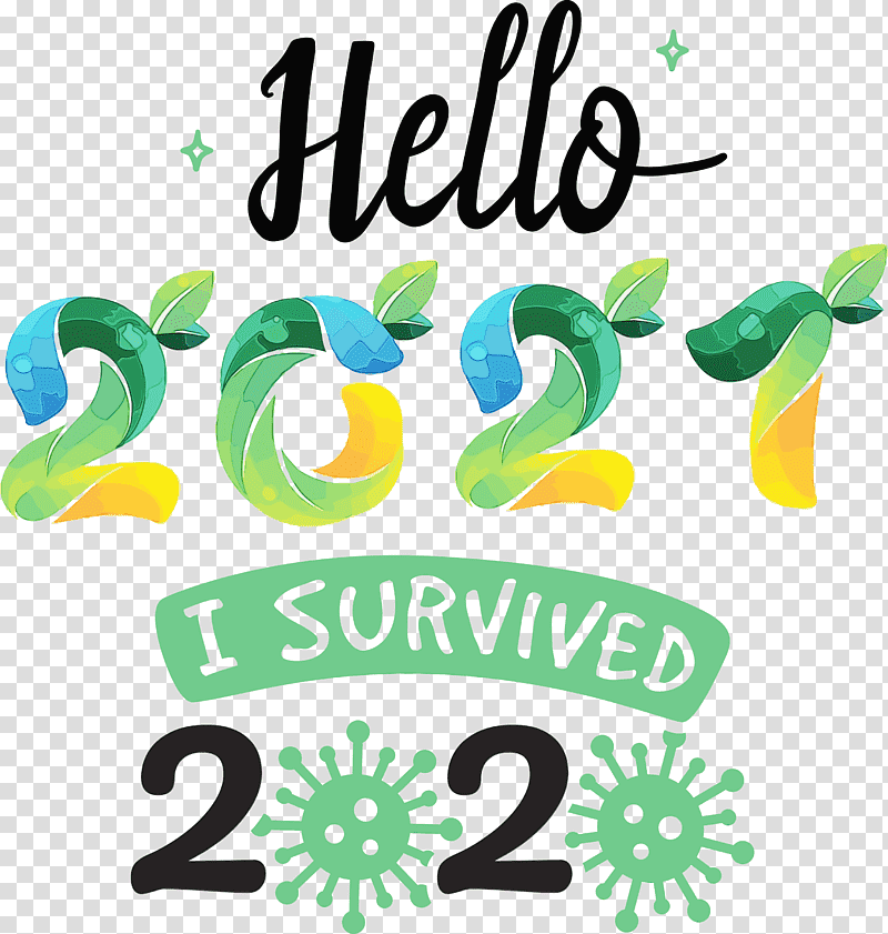logo text indie art japanese art, Hello 2021 New Year, Watercolor, Paint, Wet Ink, Silhouette transparent background PNG clipart