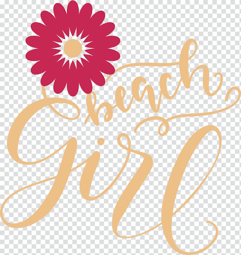 Beach Girl Summer, Summer
, Cut Flowers, Floral Design, Logo, Petal, Yellow transparent background PNG clipart