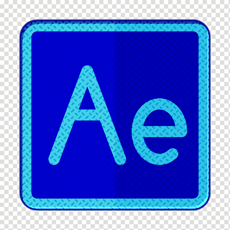 After effects icon Editor icon Adobe logos icon, Electric Blue M, Aqua M, Number, Line, Meter, Signage transparent background PNG clipart