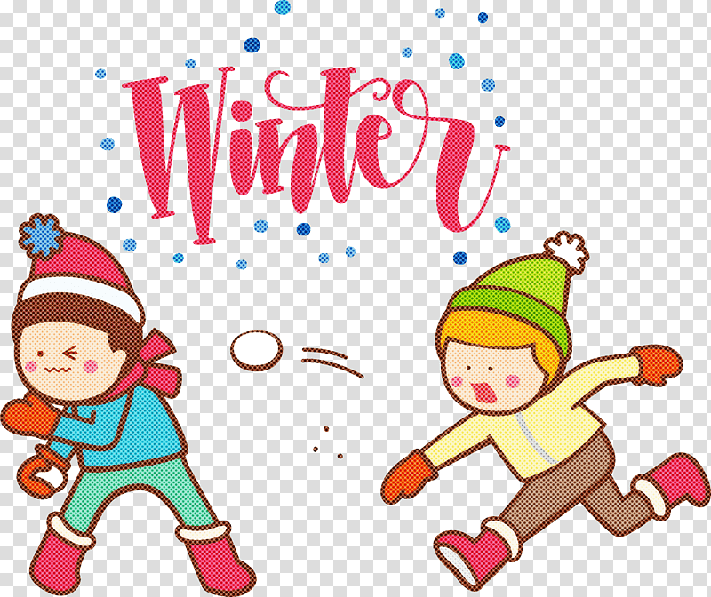Winter Hello Winter Welcome Winter, Winter
, Christmas Day, Snowball Fight, Santa Claus, Snowman, Cartoon transparent background PNG clipart